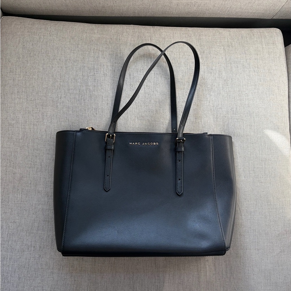 Marc Jacobs Black Leather Commuter Shoulder Tote